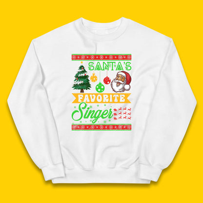 Santa's Favorite Singer Christmas Kids Jumper