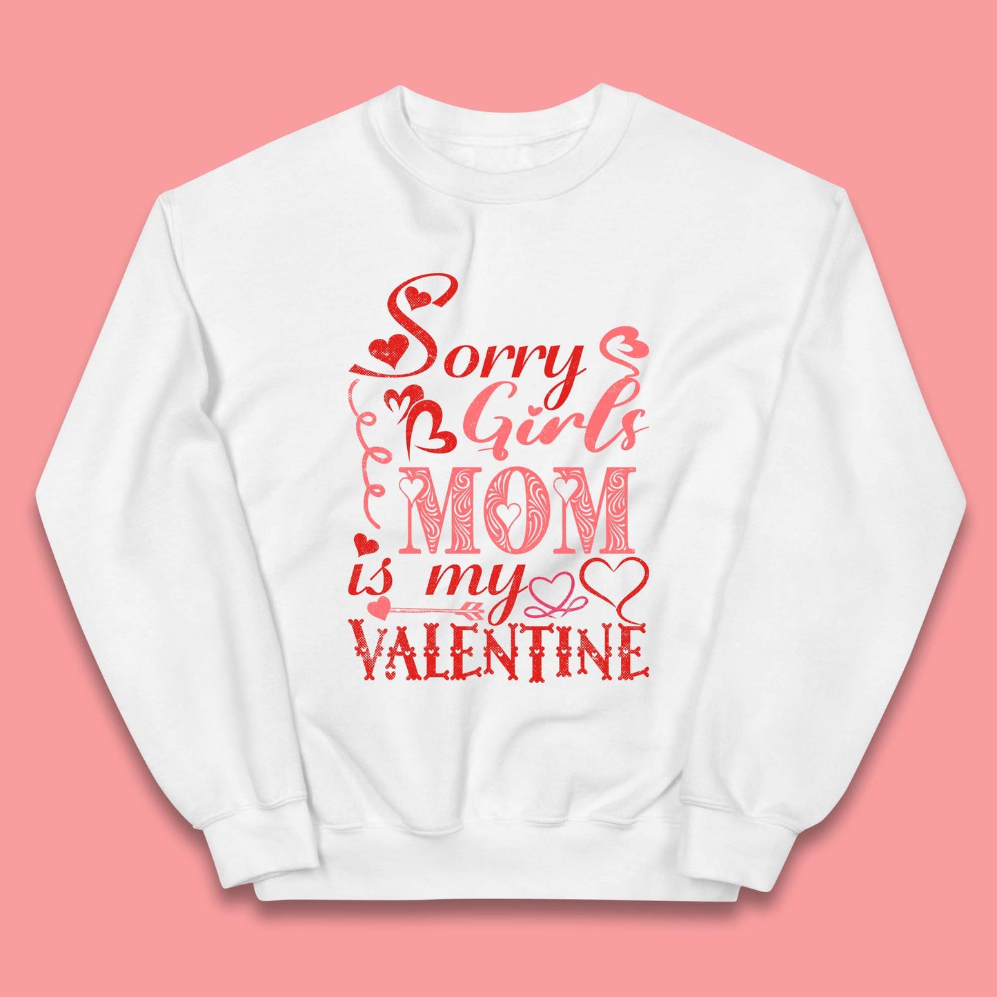 Mom Is My Valentine Kids Jumper