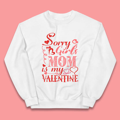 Mom Is My Valentine Kids Jumper