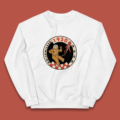 Destination Moon 1950 Astronaut Tintin The Lunar Rocket Retro Comic Space Adventure Kids Jumper