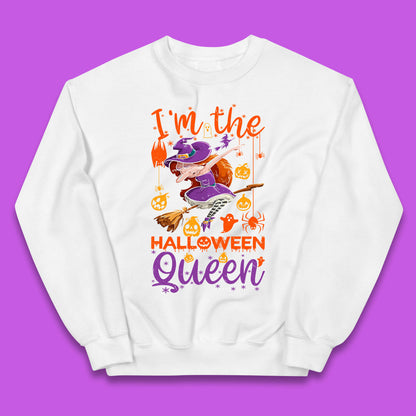 I'm The Halloween Queen Dabbing Witch Pumpkin Season Funny Dab Dance Witch Kids Jumper