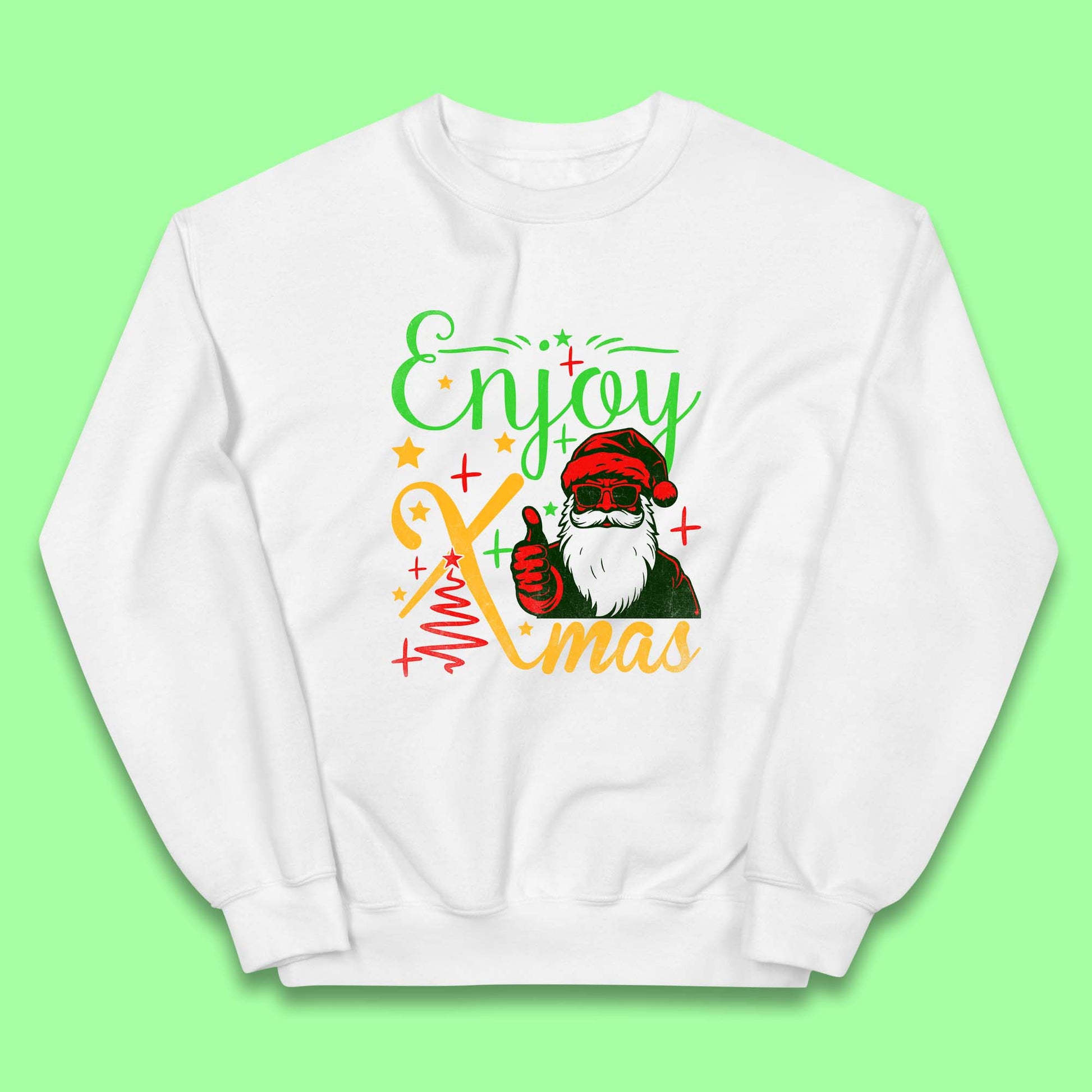 santa claus thumbs up christmas jumper
