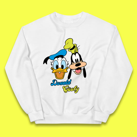 Disney Cartoon Characters Donald Duck And Pluto Goofy Face Disney World Trip Disney Vacation Kids Jumper