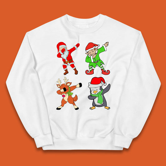 santa claus & friends dabbing jumper