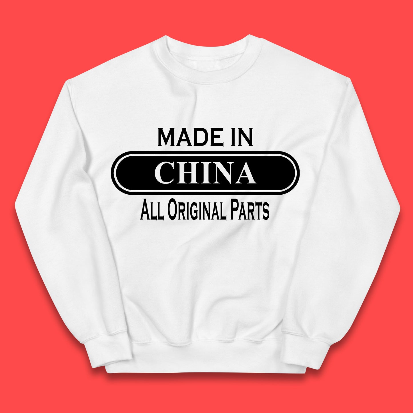 Made In China All Original Parts Vintage Retro Birthday Chinatown City of Westminster, London Gift Kids Jumper