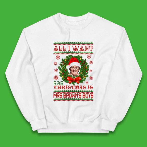 Want Mrs Brown's Boys For Christmas Kids Jumper
