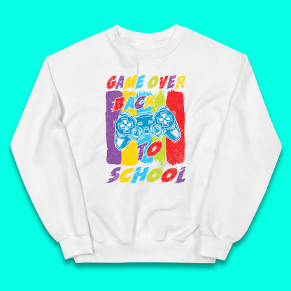 Game Over Return to the Halls of Learning Back To School Kids Study Gift Kids Jumper