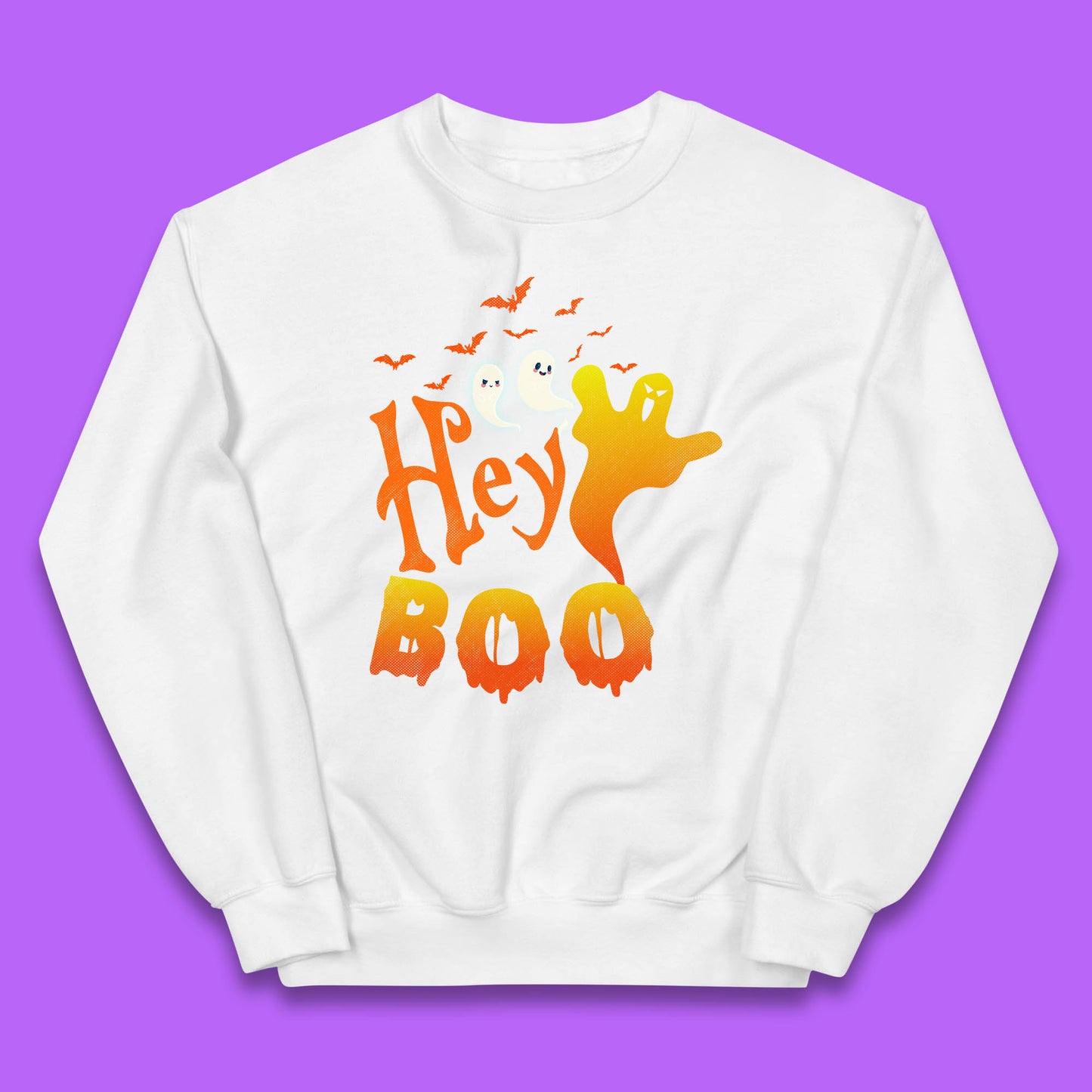 Whispers in the Moonlit Night Hey Boo Horror Scary Costume Halloween Boo Wear Kids Jumper