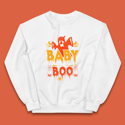 Baby Boo Happy Halloween Spooky Funny Baby Boo Ghost Kids Jumper