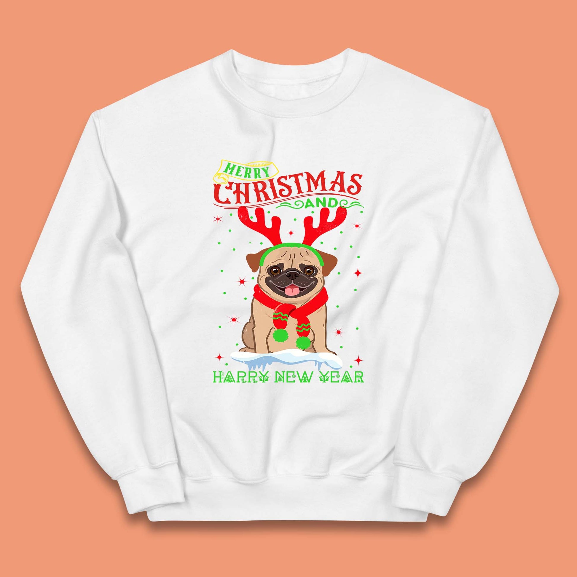 christmas pug dog jumper