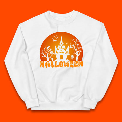Halloween Horror Scary Hunted House Scary Spooky Night Festive Gift Kids Jumper