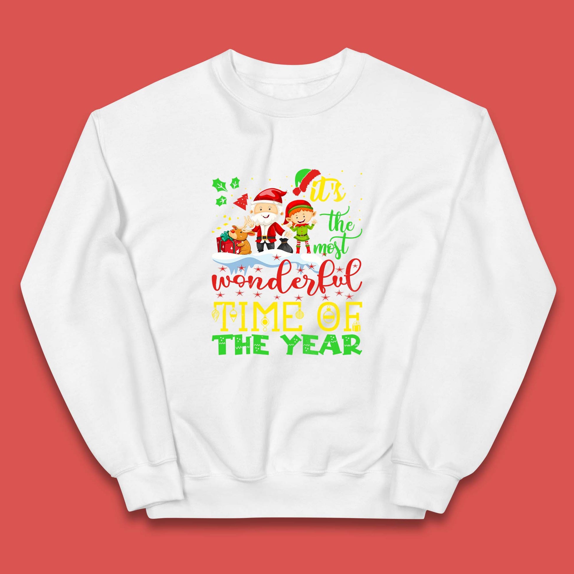 santa reindeer and elf jumper