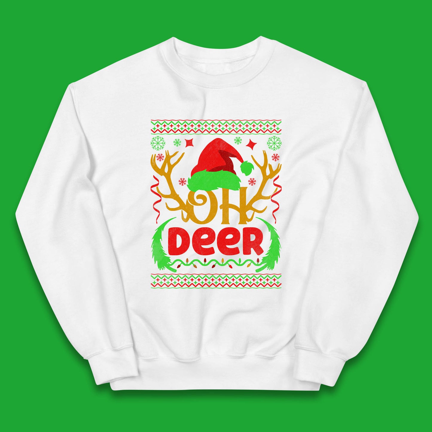 deer antlers christmas jumper
