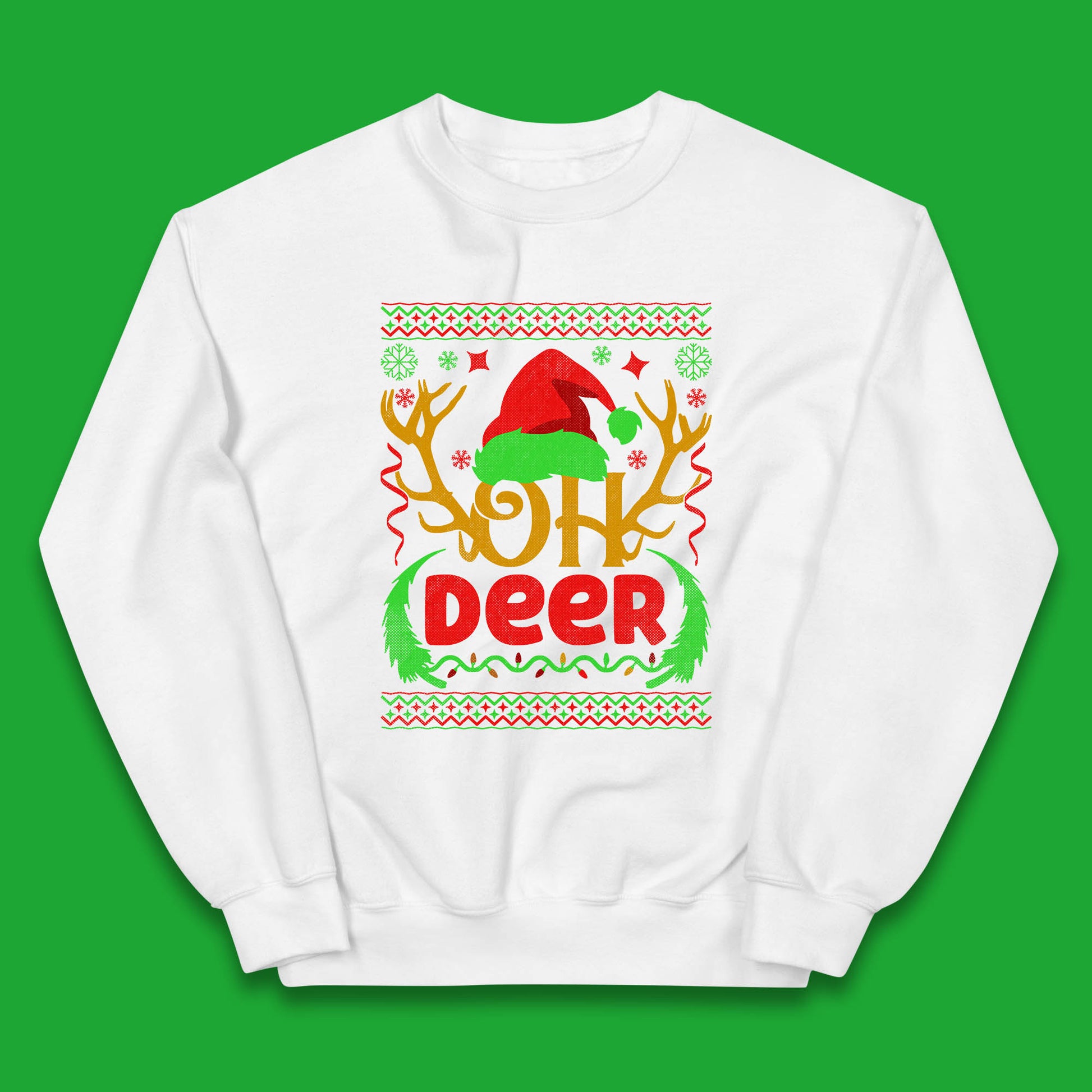 deer antlers christmas jumper