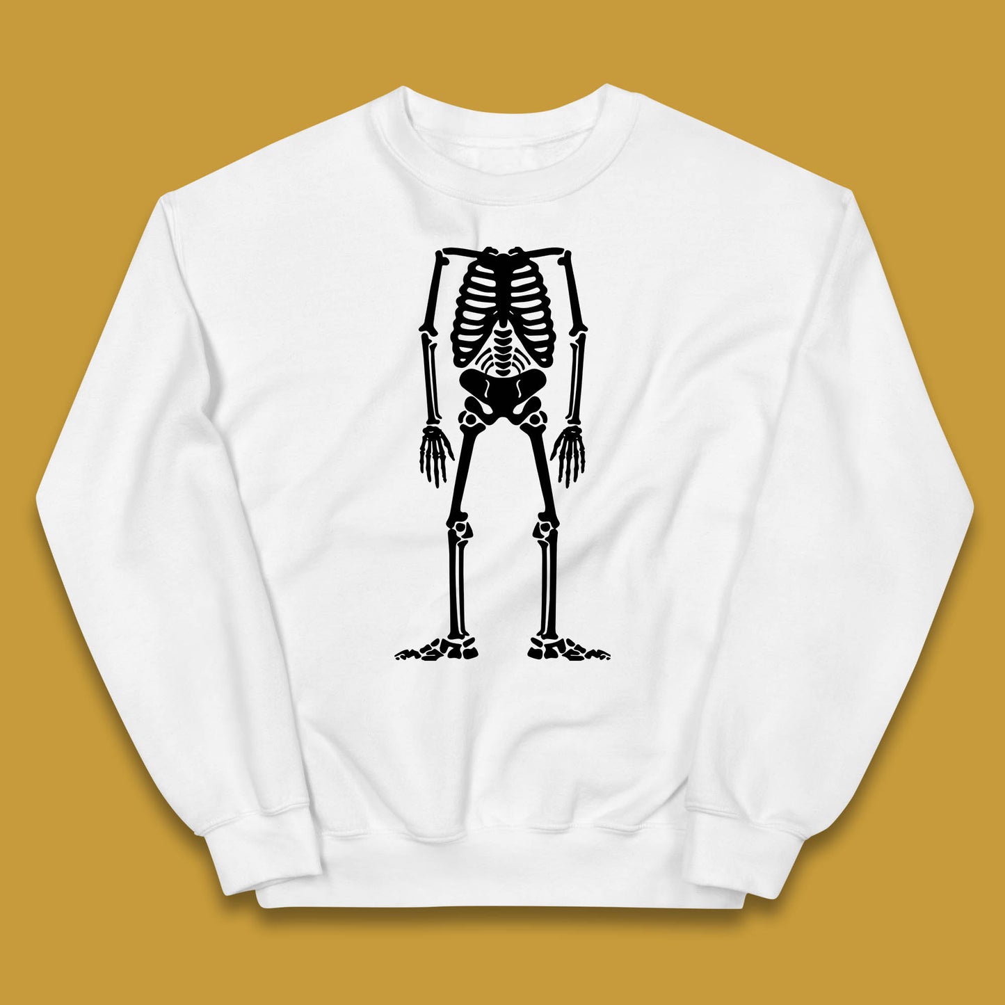 Skeleton Without Head Halloween Headless Skeleton Horror Scary Skull Kids Jumper