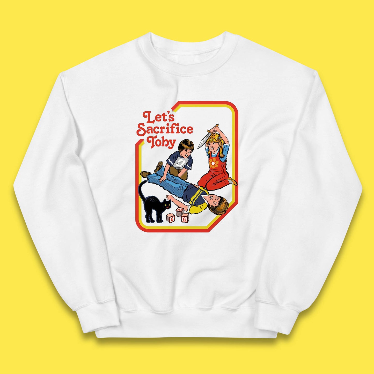 Let's Sacrifice Toby Creepy Incantation Halloween Funny Meme Dark Humor Kids Jumper