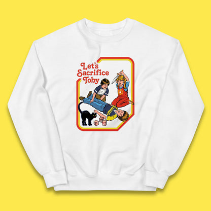 Let's Sacrifice Toby Creepy Incantation Halloween Funny Meme Dark Humor Kids Jumper