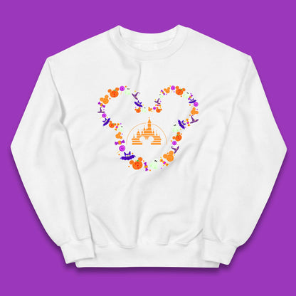 Disney Halloween Mickey Mouse Head Disney Castle Halloween Elements Horror Scary Kids Jumper