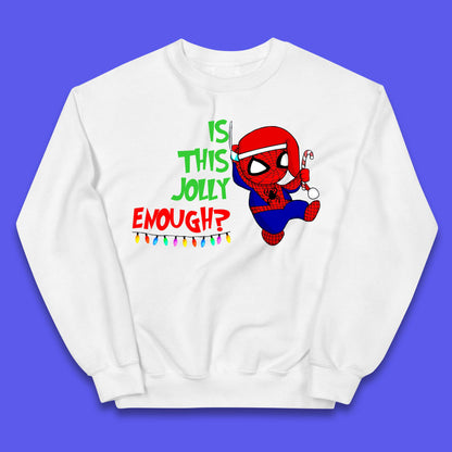 Jolly Enough Spiderman Christmas Kids Jumper