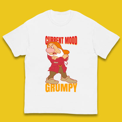 Disney Seven Dwarfs Current Mood Grumpy Bashful Sleepy Doc Dopey Sneezy Happy 7 Dwarfs Matching Disneyland Vacation Kids T Shirt