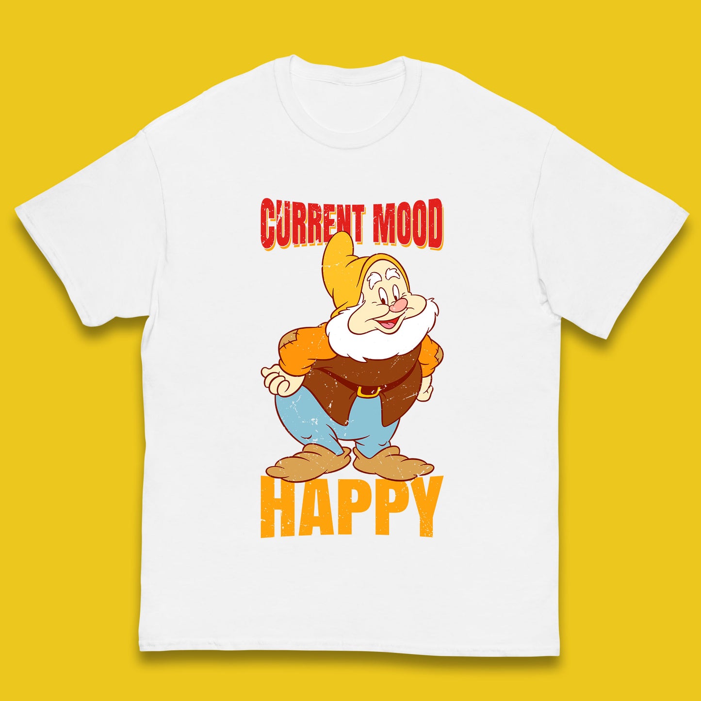 Disney Seven Dwarfs Current Mood Grumpy Bashful Sleepy Doc Dopey Sneezy Happy 7 Dwarfs Matching Disneyland Vacation Kids T Shirt
