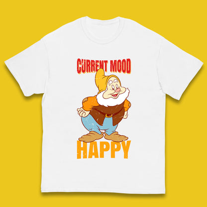 Disney Seven Dwarfs Current Mood Grumpy Bashful Sleepy Doc Dopey Sneezy Happy 7 Dwarfs Matching Disneyland Vacation Kids T Shirt