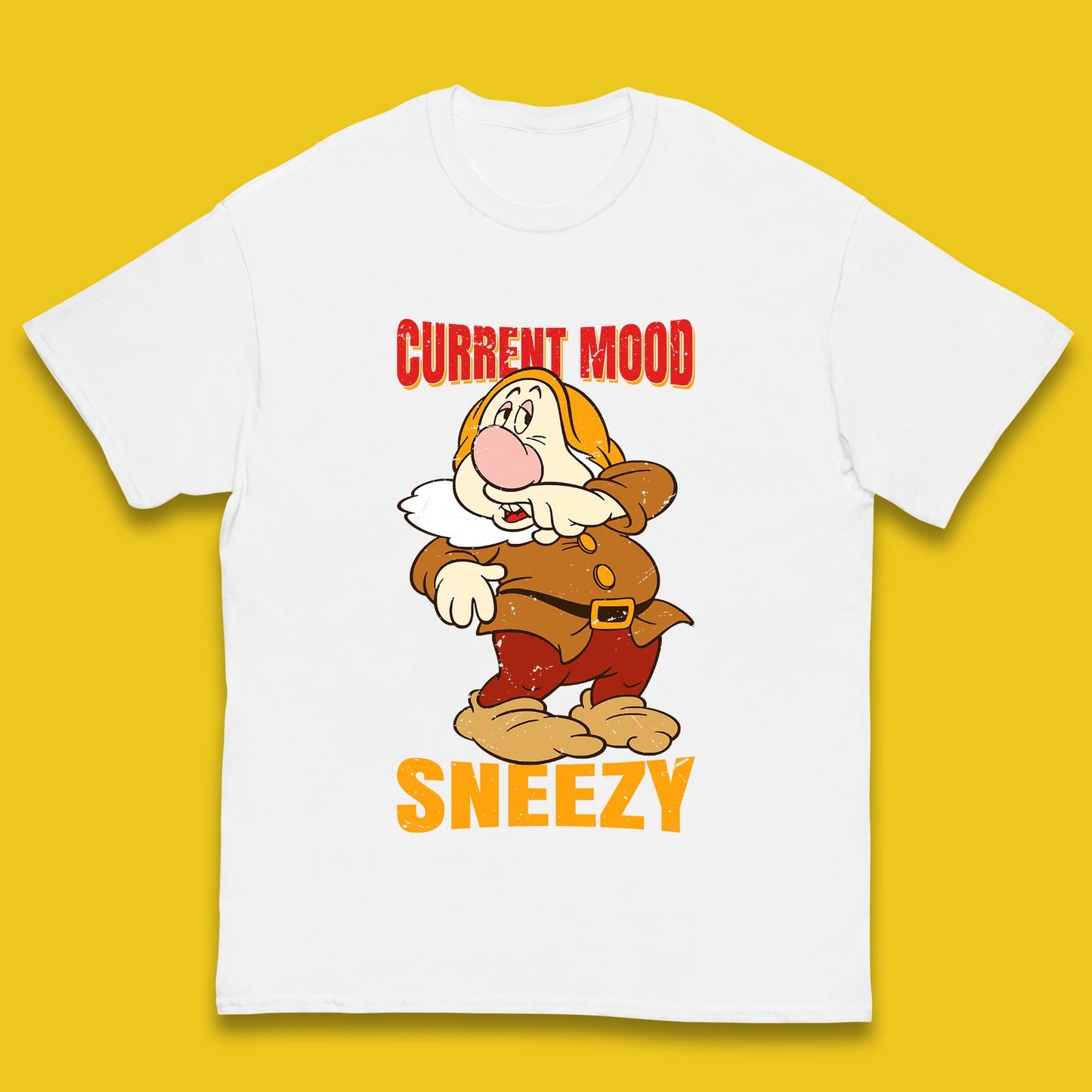 Disney Seven Dwarfs Current Mood Grumpy Bashful Sleepy Doc Dopey Sneezy Happy 7 Dwarfs Matching Disneyland Vacation Kids T Shirt
