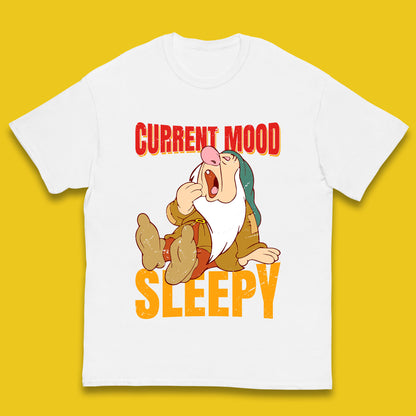 Disney Seven Dwarfs Current Mood Grumpy Bashful Sleepy Doc Dopey Sneezy Happy 7 Dwarfs Matching Disneyland Vacation Kids T Shirt
