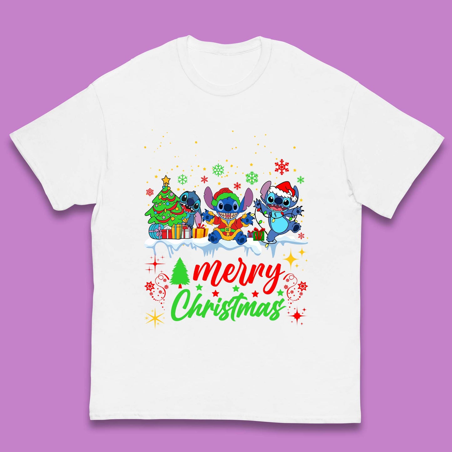 Stitch Squad Christmas Kids T-Shirt