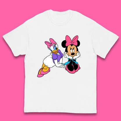 Cute Disney Minnie Mouse and Daffy Duck Best Friends Magic Kingdom Holiday Disney Best Friends Cartoon Character Disneyland Vacation Trip Kids T Shirt