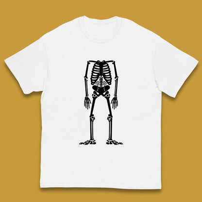 Skeleton Without Head Halloween Headless Skeleton Horror Scary Skull Kids T Shirt
