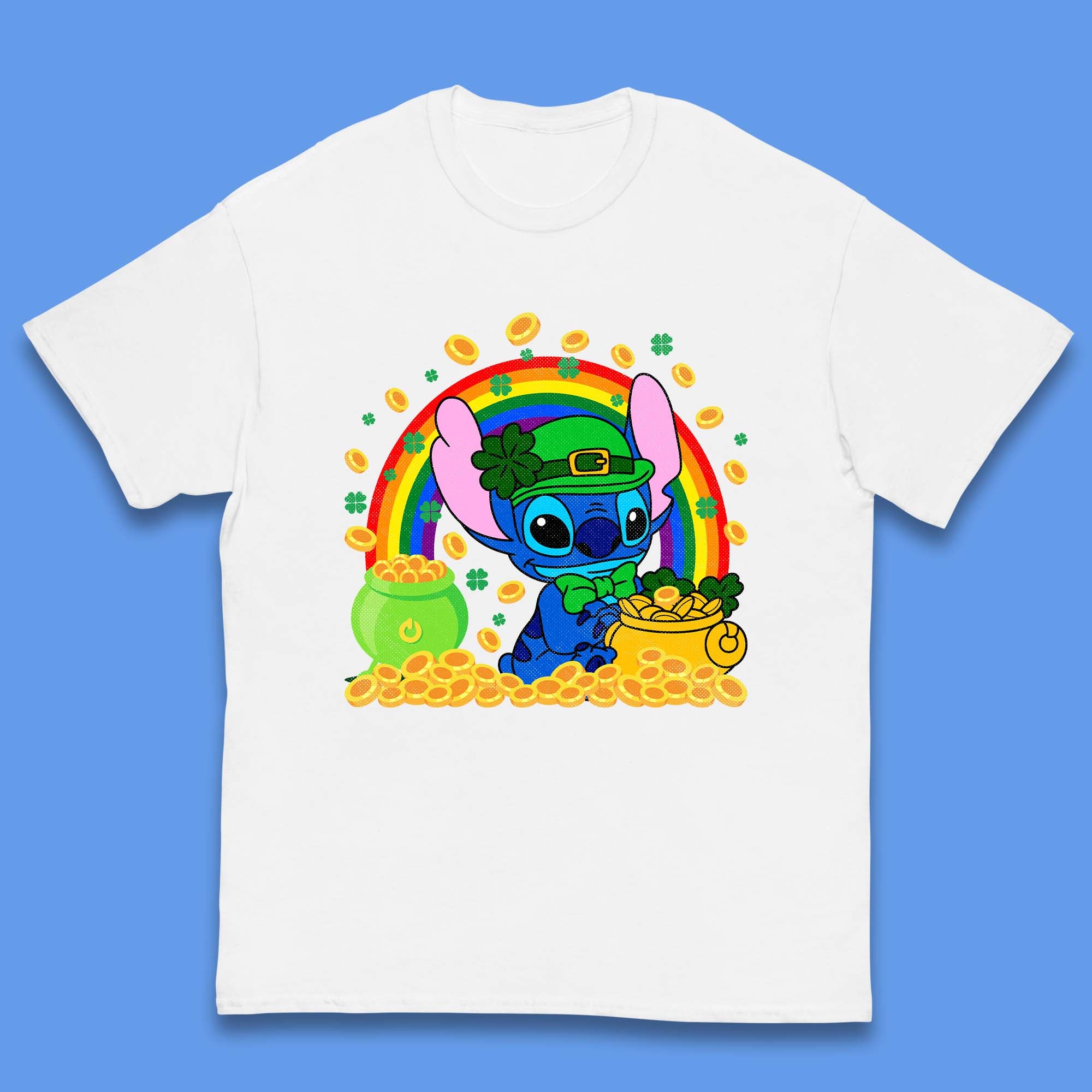 Disney Stitch St Patrick's Day Kids T-Shirt