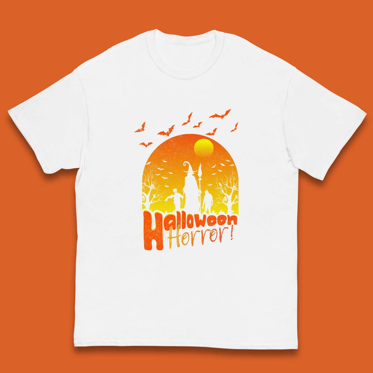 Halloween Horror Halloween Night Witch With Zombies Horror Scary Kids T Shirt