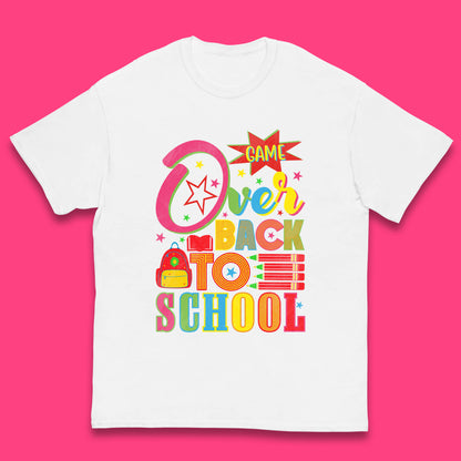 Game Over Back To School Gaming Lover Colorful School Costume Welcome Back to Learning Experience Kids T Shirt