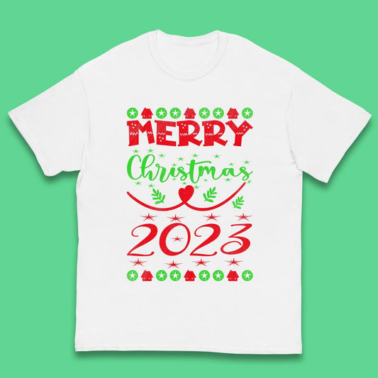Merry Christmas 2023 Winter Holiday Xmas Festive Celebration Kids T Shirt