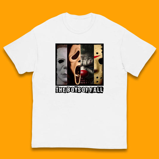 The Boys Of Fall Halloween Horror Movie Characters Friends Halloween Villians Serial Killers Kids T Shirt