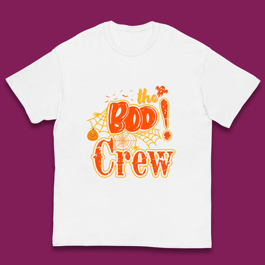 The Boo Crew Halloween Boo Squad Horror Scary Spokky Matching Costume Kids T Shirt