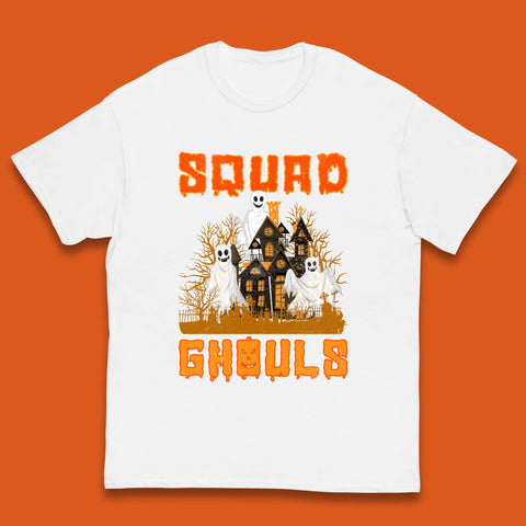 Squad Ghouls Halloween Boo Ghost Horror Scary Haunted House Kids T Shirt
