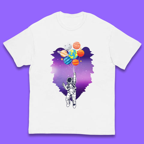 Astronaut Space Planets Balloons Kids T-Shirt