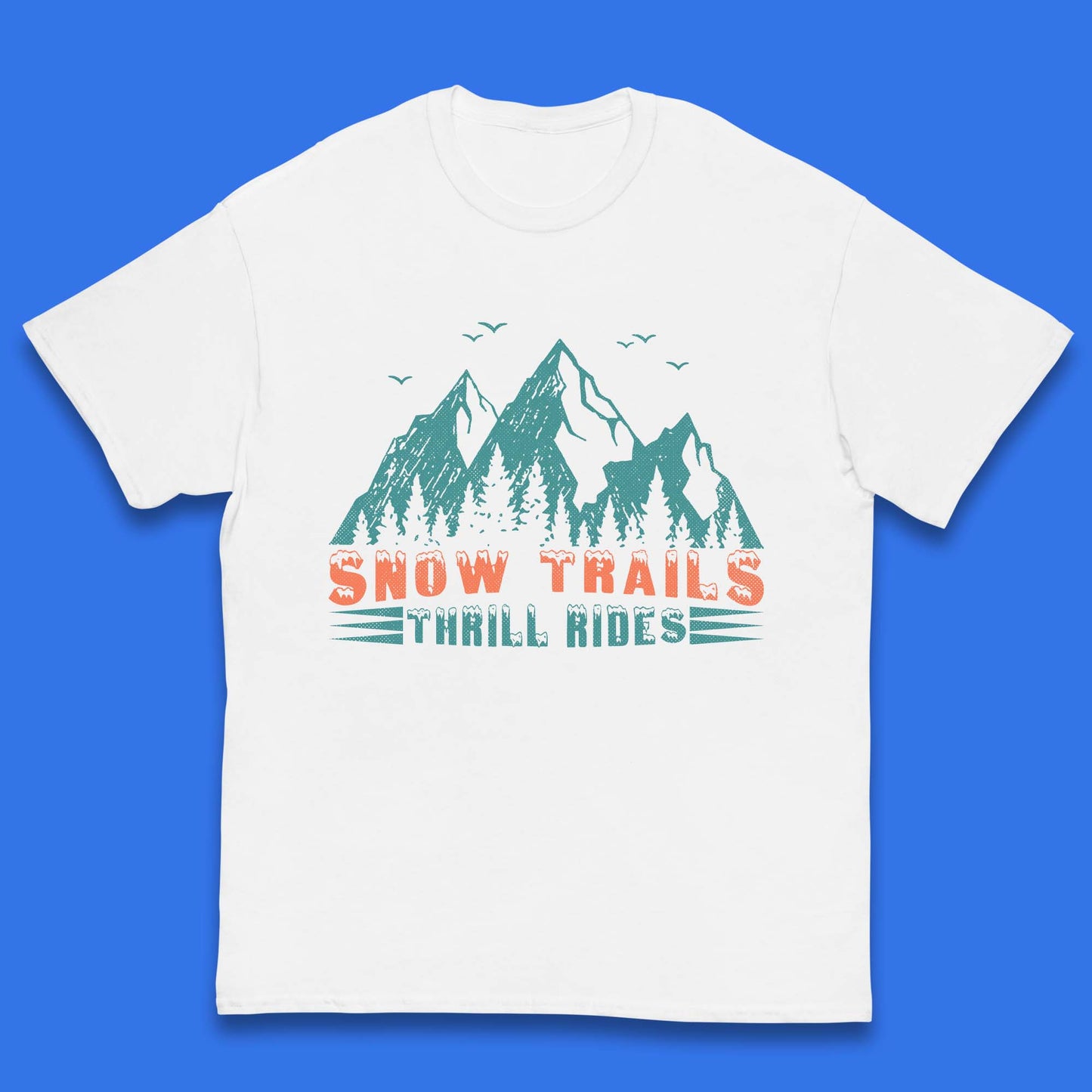 Snow Trail Thrill Rides Kids T-Shirt