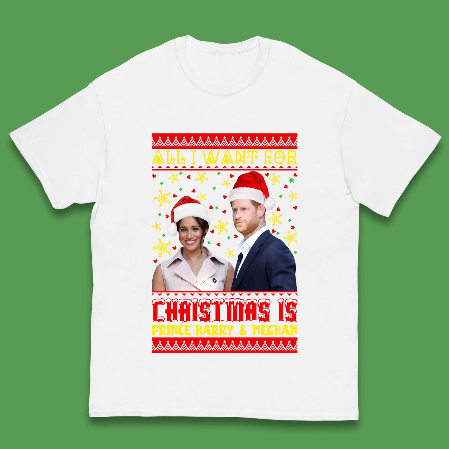 Prince Harry & Meghan Christmas Kids T-Shirt