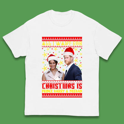 Prince Harry & Meghan Christmas Kids T-Shirt