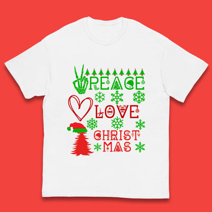 Peace Love Christmas Kids T-shirt