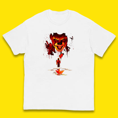 IT Clown Pennywise Halloween Horror Movie Character Serial Killer Clown Costume Kids T Shirt