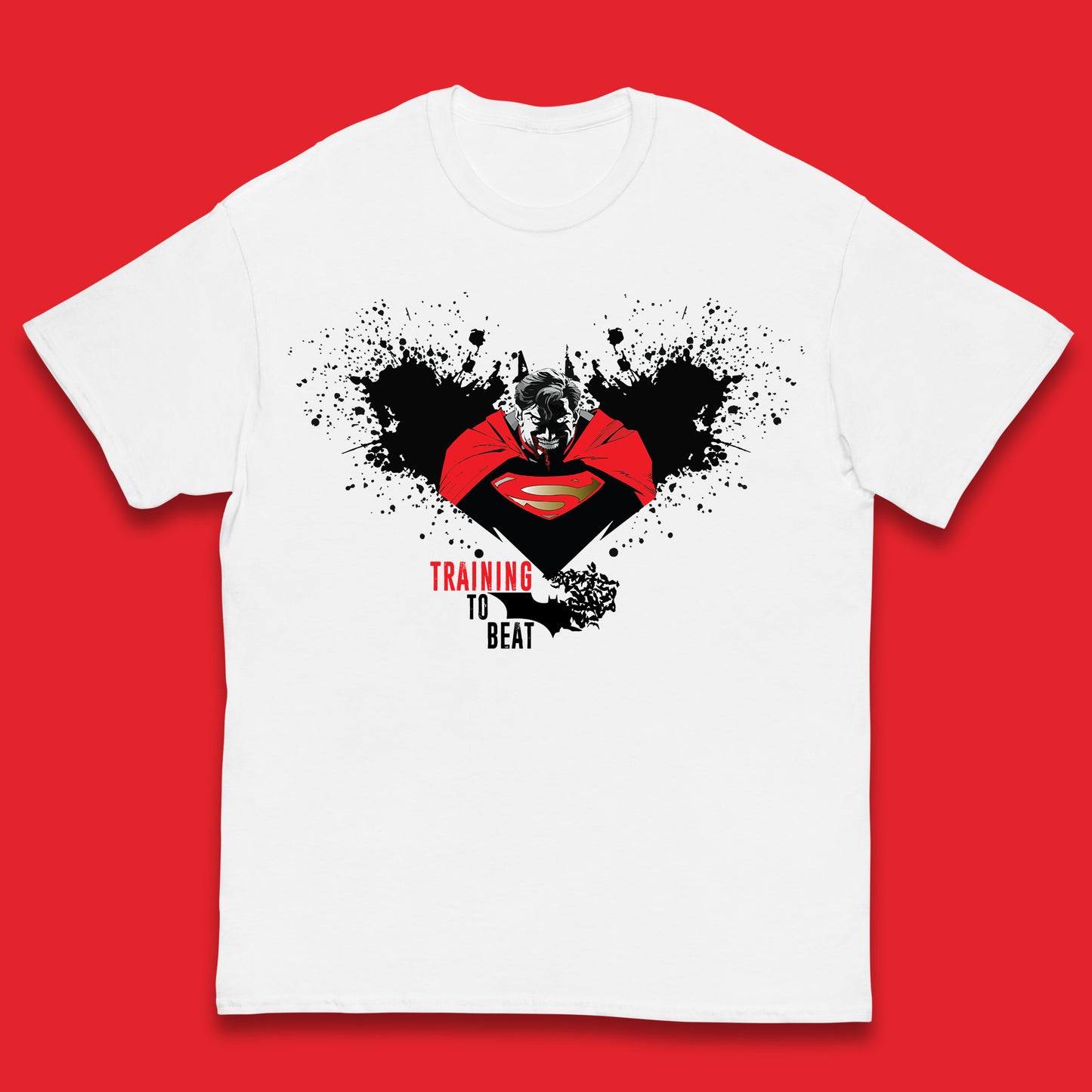 Superheros DC Comics Action Adventure Movie Character Superman And Batman Training To Beat Batman Superman Logo Kids T Shirt