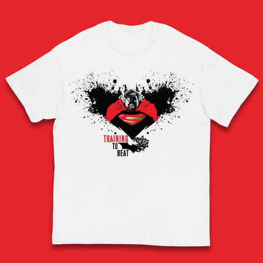 Superheros DC Comics Action Adventure Movie Character Superman And Batman Training To Beat Batman Superman Logo Kids T Shirt