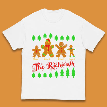 Personalised The Gingerbread Family Christmas Kids T-Shirt