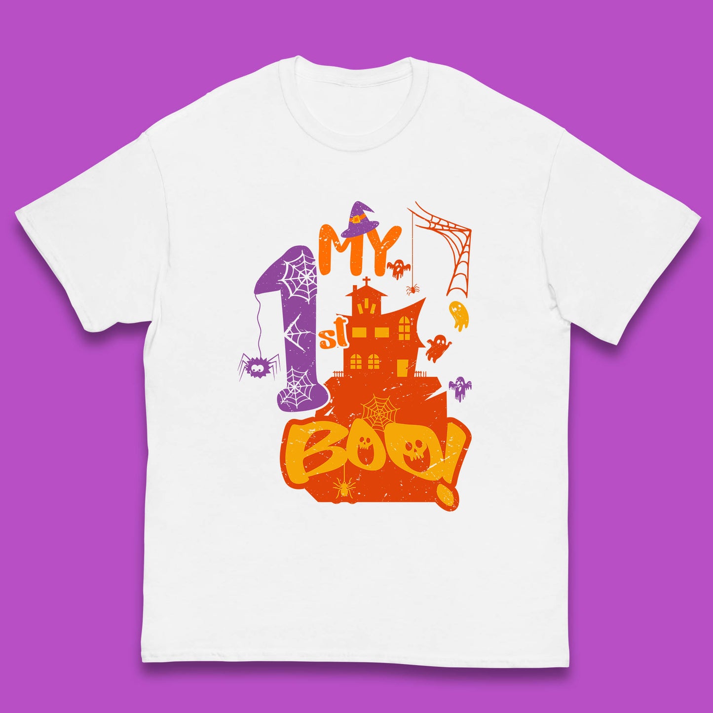 My 1st Boo Halloween Horror Scary Witch House Spooky Season Kids T Shirt