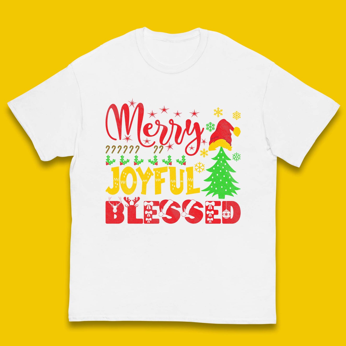 Merry Joyful Blessed Christmas Kids T-Shirt