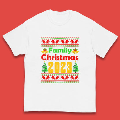 Family Christmas 2023 Holiday Winter Festive Christmas Trees Xmas Season Kids T Shirt